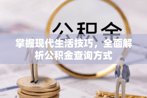 内丘掌握现代生活技巧，全面解析公积金查询方式