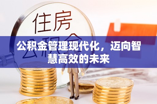 内丘公积金管理现代化，迈向智慧高效的未来