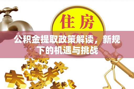 内丘公积金提取政策解读，新规下的机遇与挑战