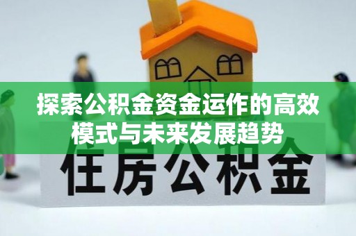 内丘探索公积金资金运作的高效模式与未来发展趋势