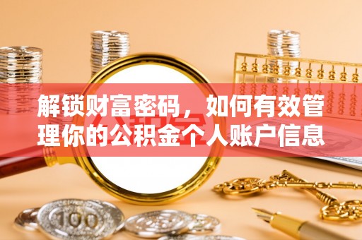 内丘解锁财富密码，如何有效管理你的公积金个人账户信息